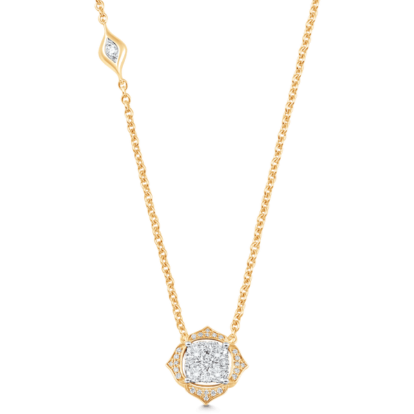 Leela Large Diamond Cluster Necklace - Sara Weinstock Fine Jewelry