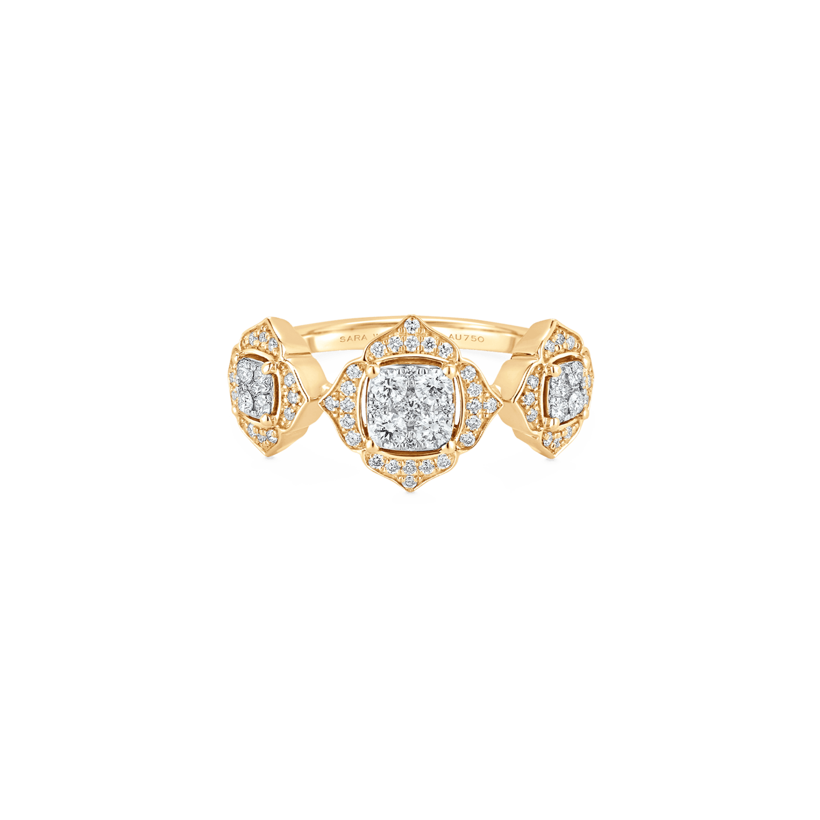 Leela Three Diamond Cluster Ring - Sara Weinstock Fine Jewelry