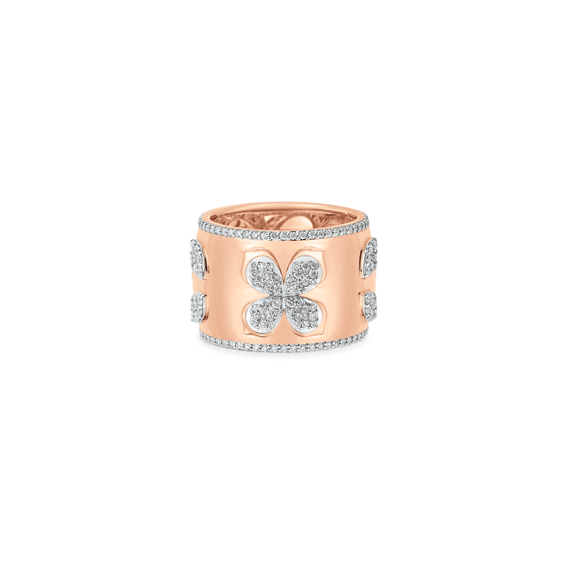 Lierre Gold and Diamond Petal Cigar Ring - Sara Weinstock Fine Jewelry