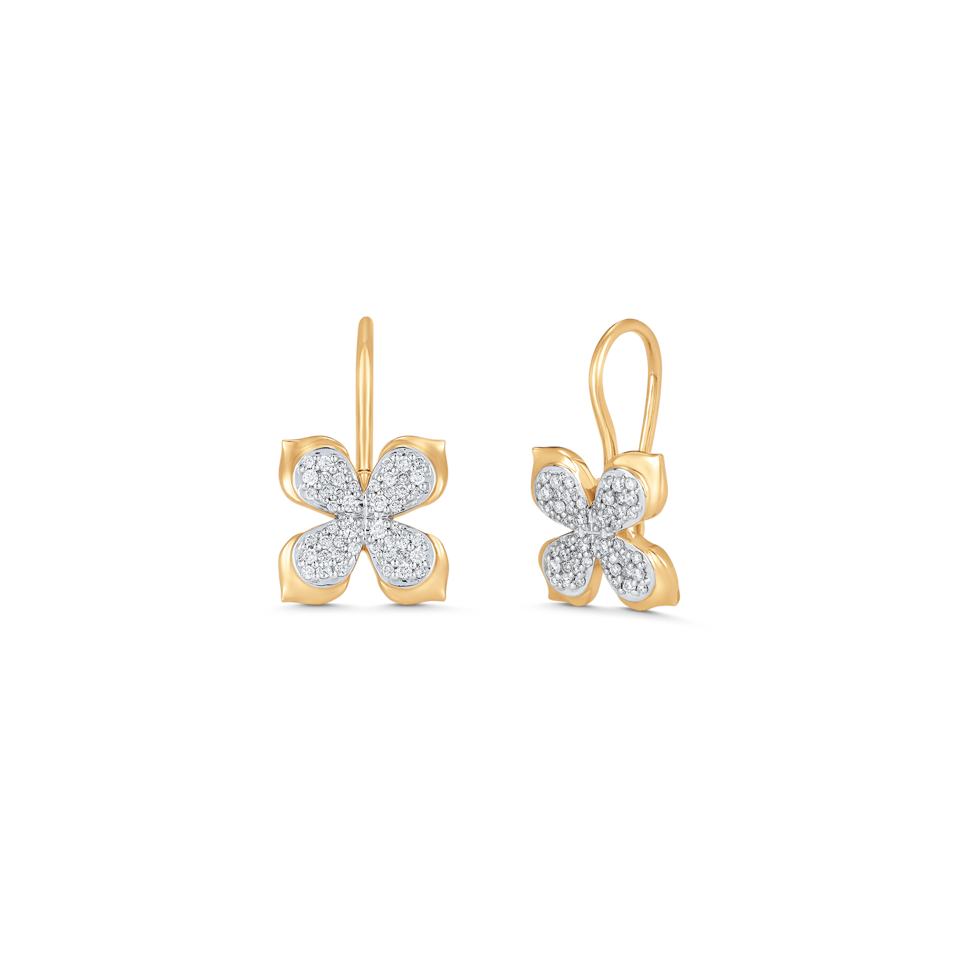 Lierre Gold and Diamond Petal Reverie Earwire - Sara Weinstock Fine Jewelry