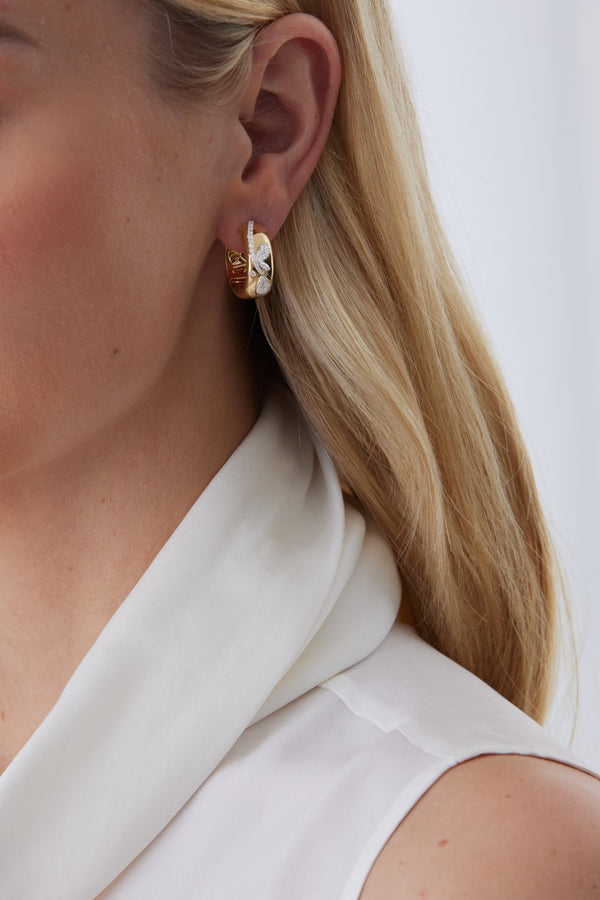 Lierre Gold and Diamond Petite Hoop Earring - Sara Weinstock Fine Jewelry