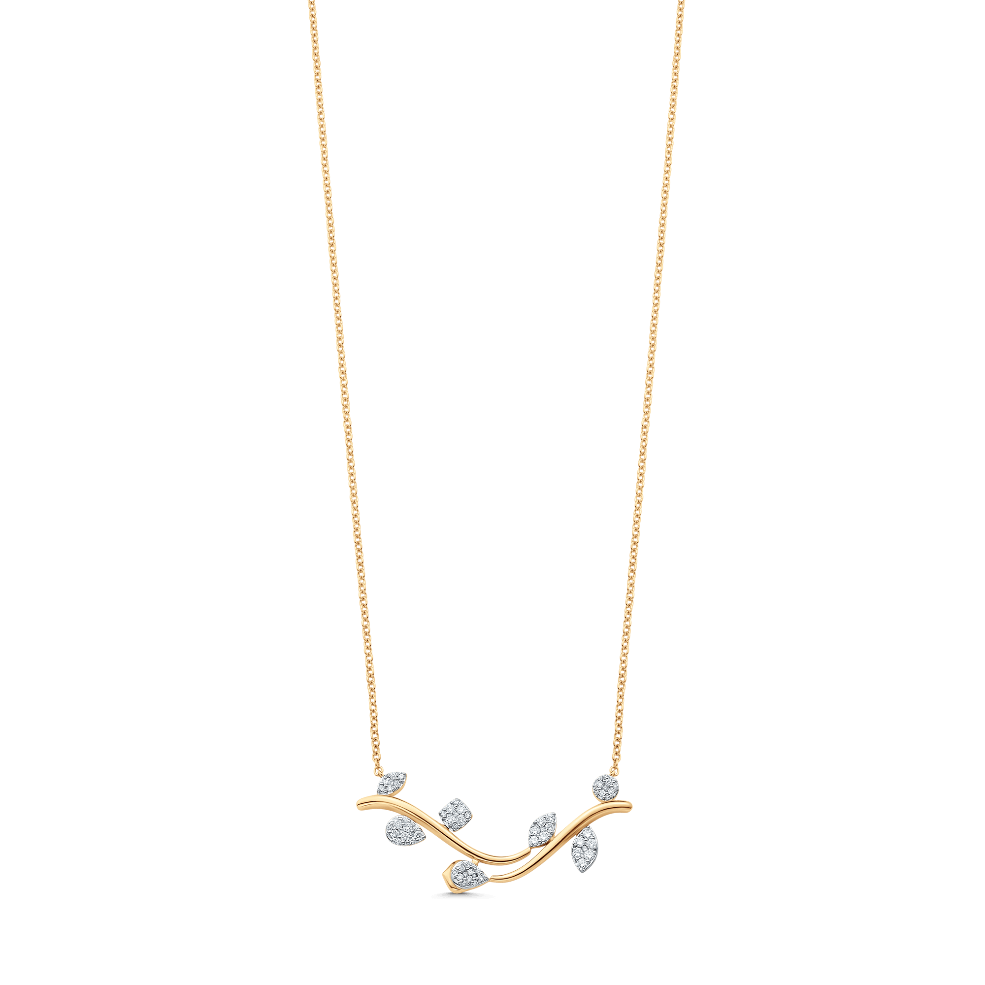 Lierre Gold and Diamond Reverie Cluster Horizontal Necklace - Sara Weinstock Fine Jewelry