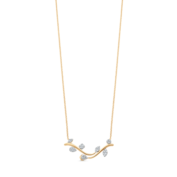 Lierre Gold and Diamond Reverie Cluster Horizontal Necklace - Sara Weinstock Fine Jewelry