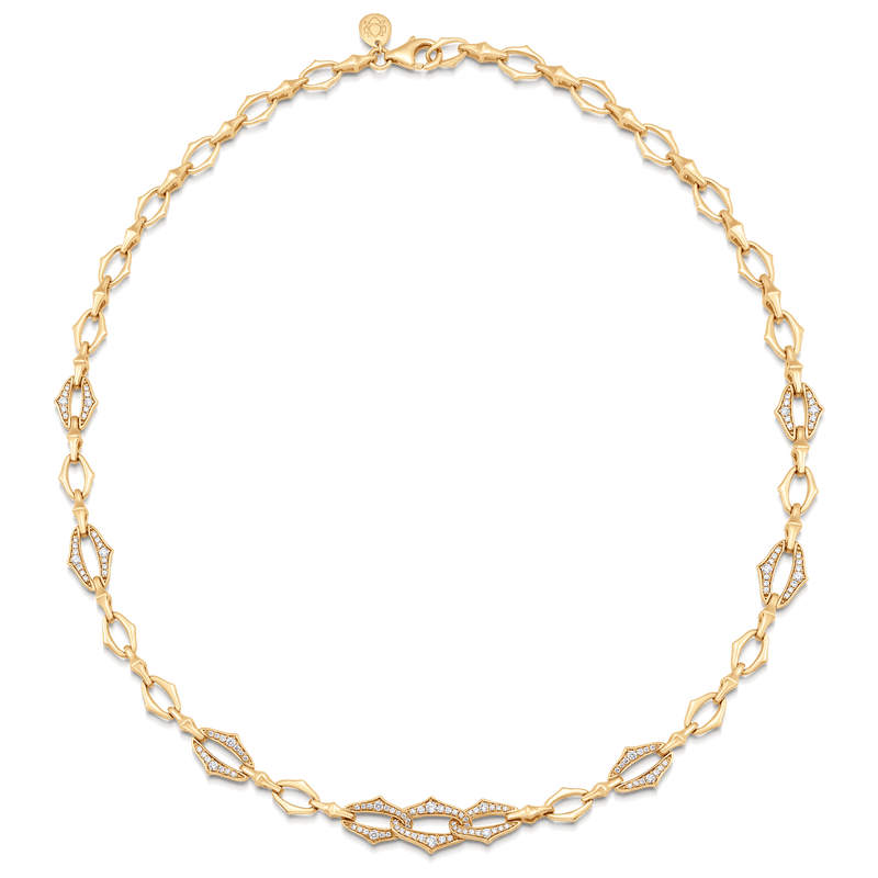 Lucia 9 Link Necklace - Sara Weinstock Fine Jewelry