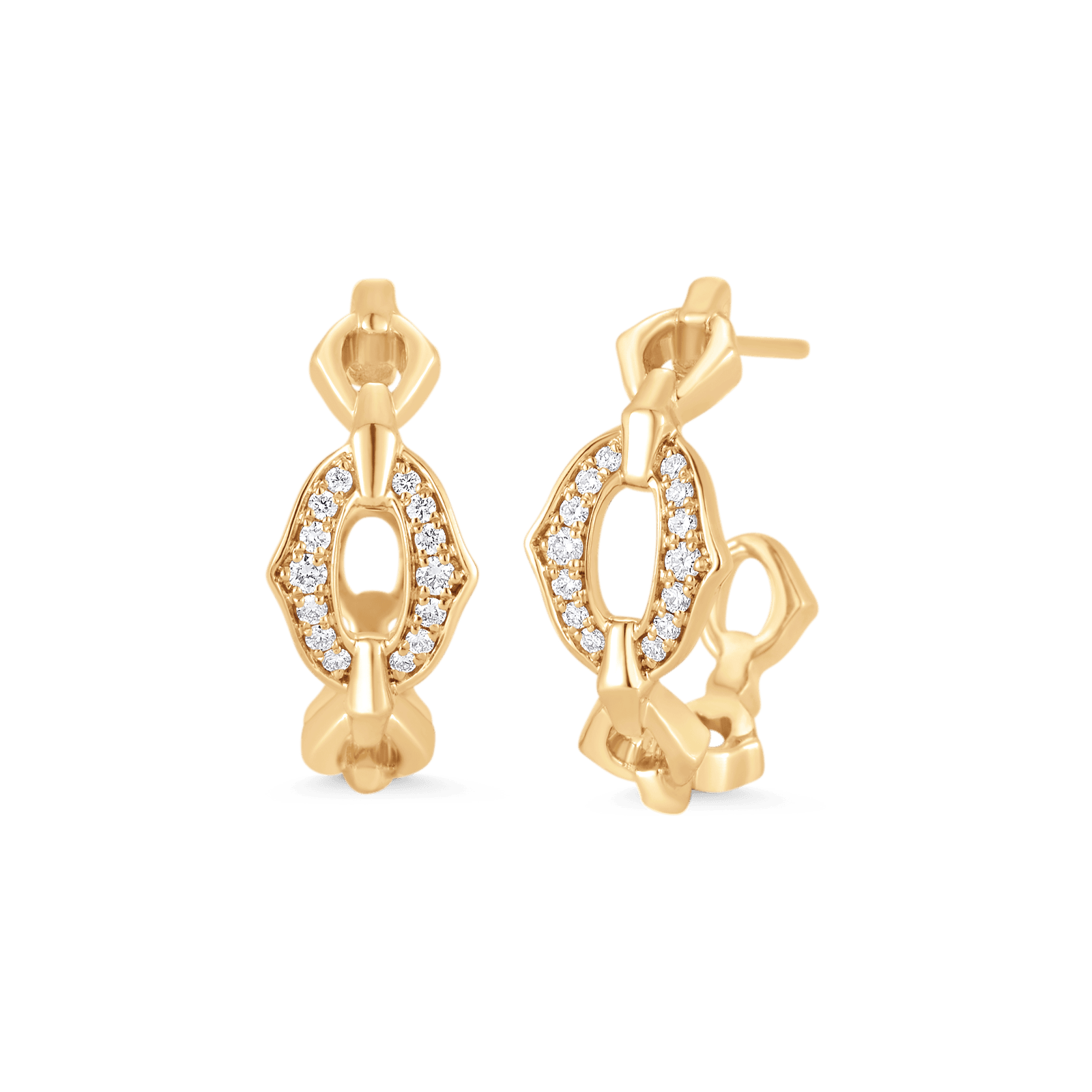 Lucia Chain Link Hoop Earrings - Sara Weinstock Fine Jewelry