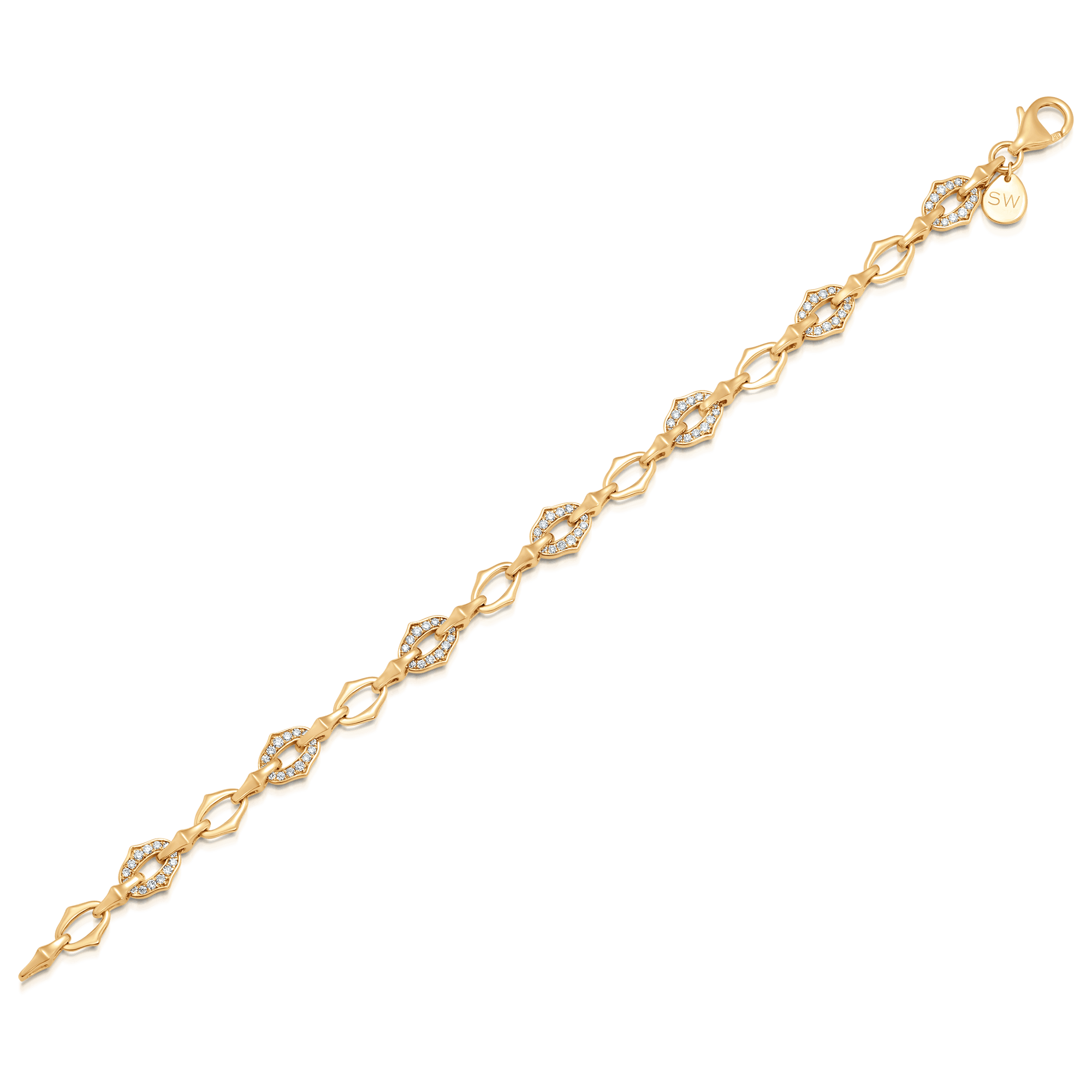 Lucia Chain & PavÃ© Diamond Bracelet - Sara Weinstock Fine Jewelry