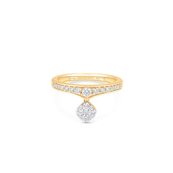 Lucia Cushion Shaped Diamond Cluster Taj Ring - Sara Weinstock Fine Jewelry