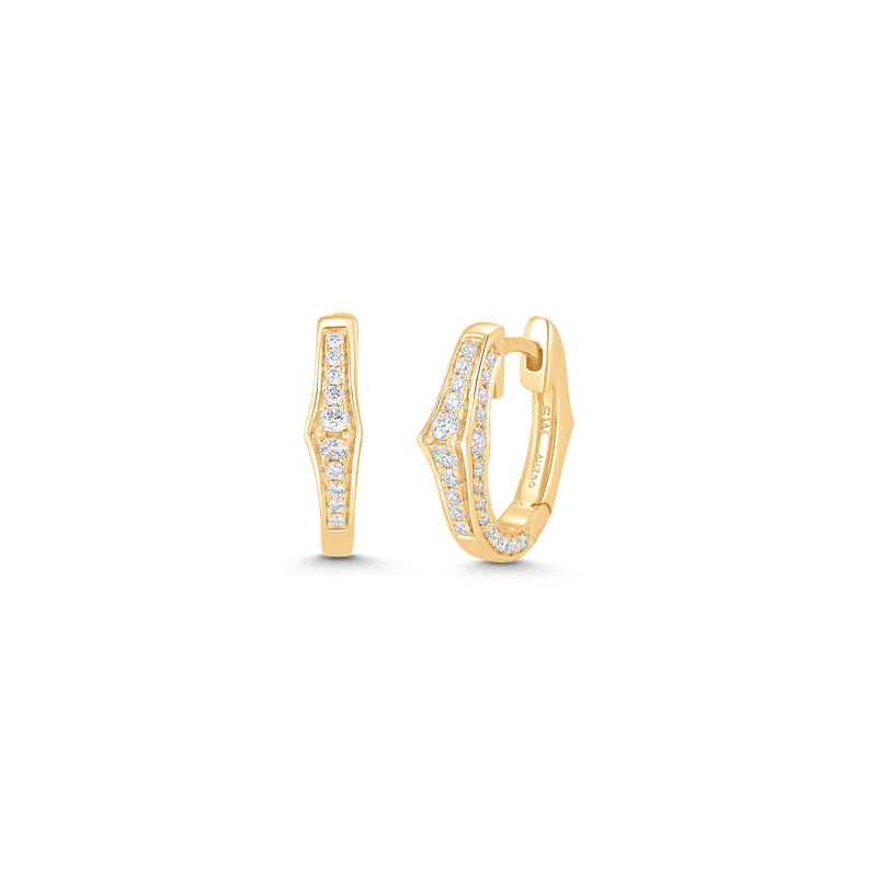 Lucia Full Diamond Cluster Huggie Earrings - Sara Weinstock Fine Jewelry