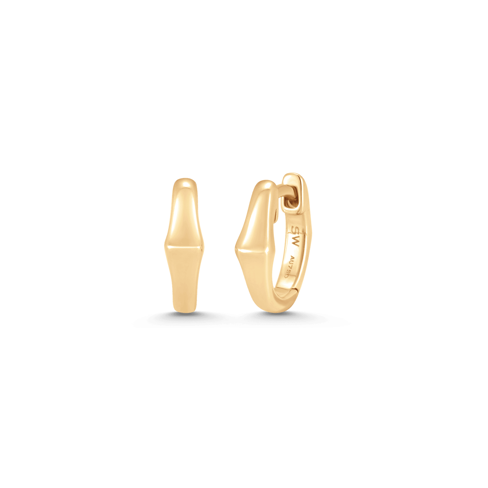 Lucia Gold Huggie Earrings - Sara Weinstock Fine Jewelry