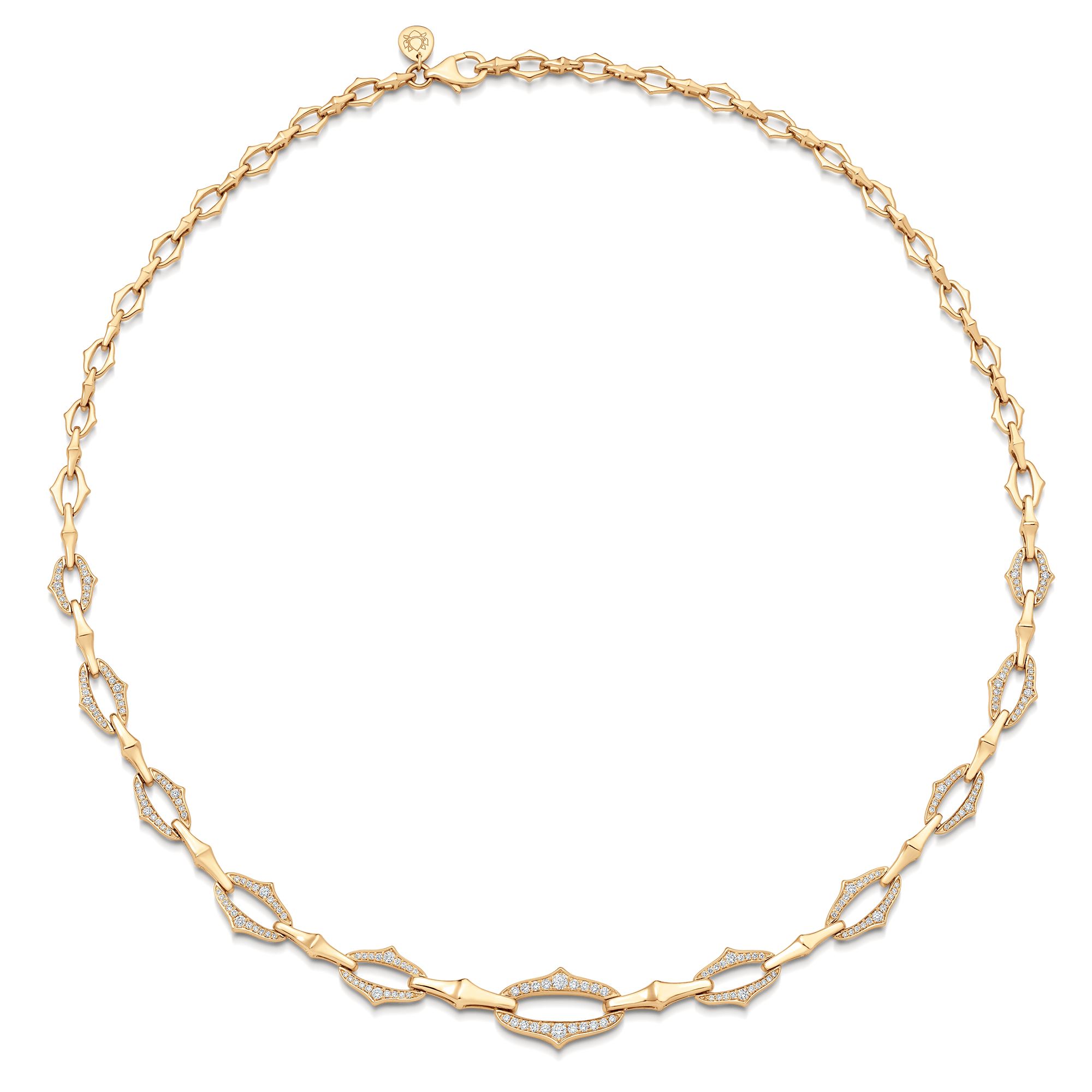 Lucia Gold Link Diamond Necklace - Sara Weinstock Fine Jewelry