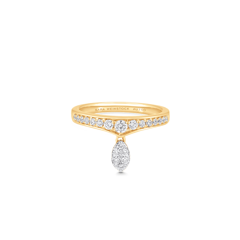 Lucia Marquise Shaped Diamond Cluster Taj Ring - Sara Weinstock Fine Jewelry