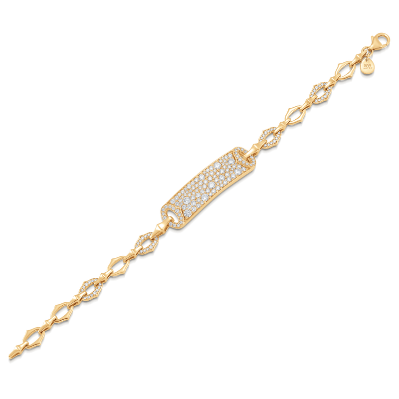 Lucia Pave Diamond Bar Bracelet - Sara Weinstock Fine Jewelry