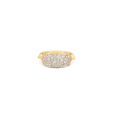 Lucia Pave Diamond Bar Tag Pinky Ring - Sara Weinstock Fine Jewelry