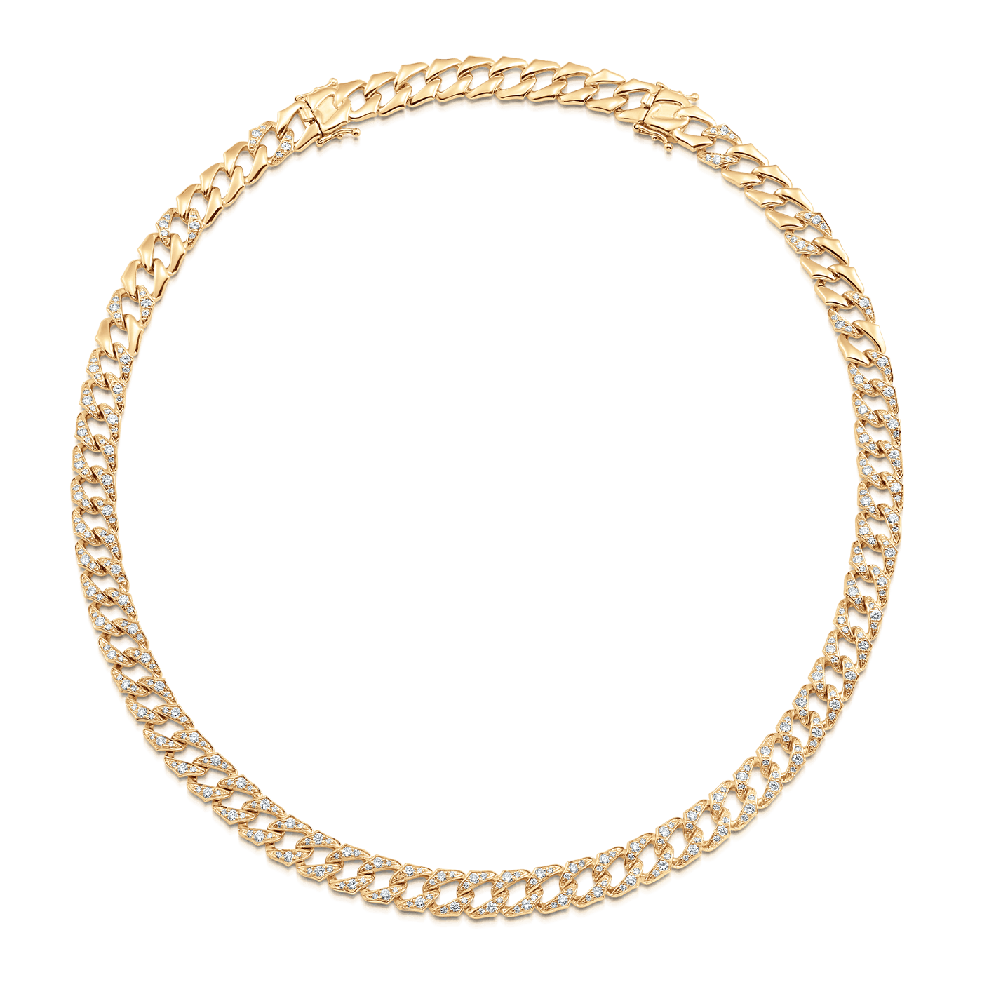 Lucia Pave Diamond Link Necklace - Sara Weinstock Fine Jewelry