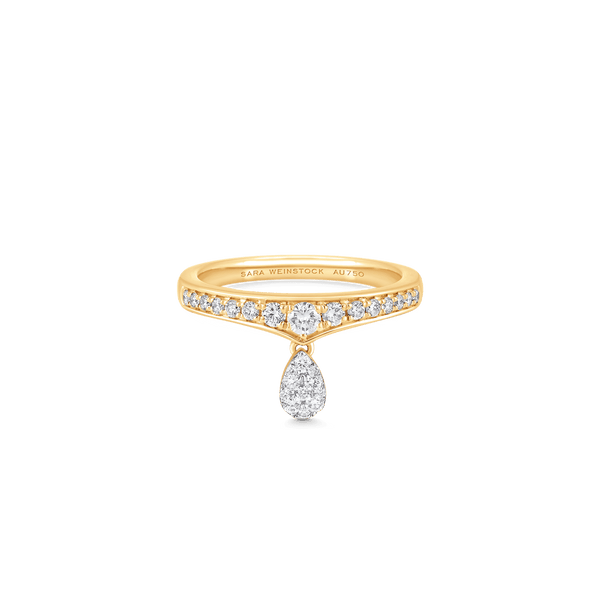 Lucia Pear Shaped Diamond Cluster Taj Ring - Sara Weinstock Fine Jewelry