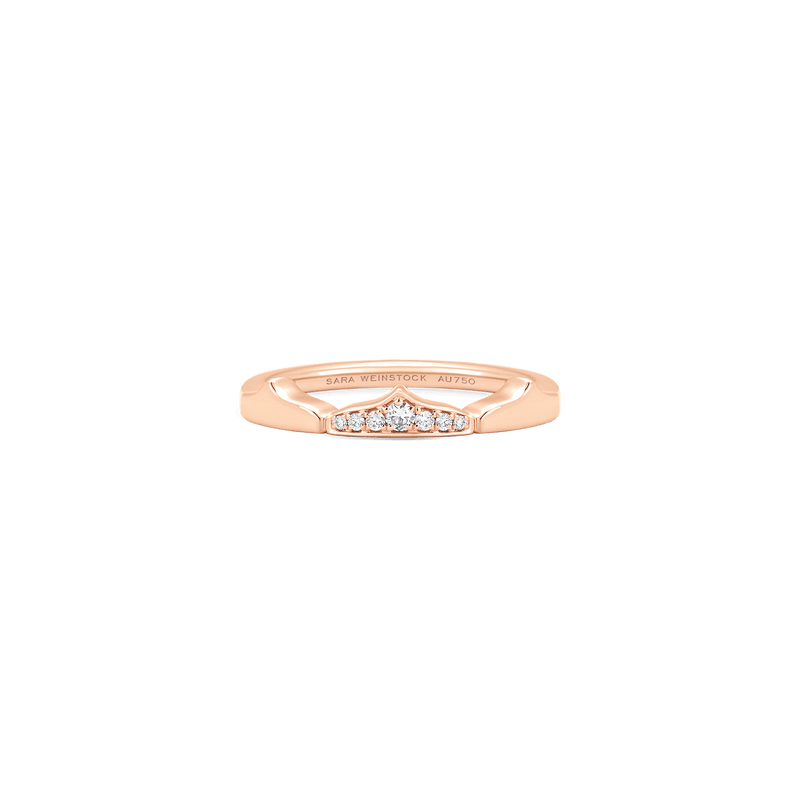 Lucia Single Taj Pave Diamond Ring - Sara Weinstock Fine Jewelry