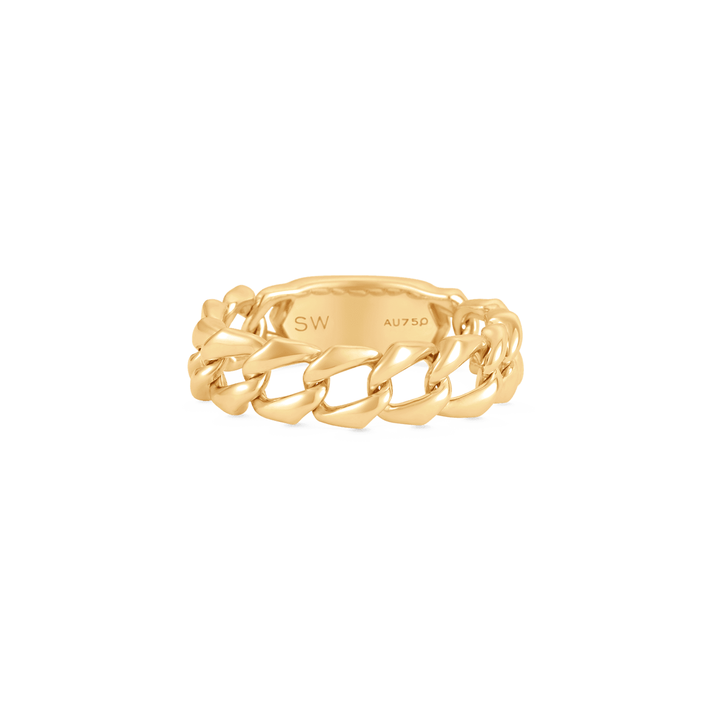 Lucia Solid Link Ring - Sara Weinstock Fine Jewelry