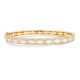 Lucia Yellow Gold Mother of Pearl Bangle - Sara Weinstock Fine Jewelry