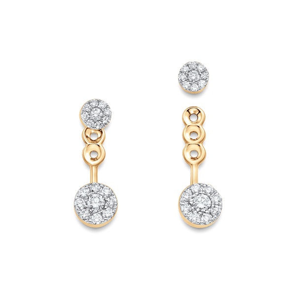 Muna Round Diamond Cluster Ear Jackets - Sara Weinstock Fine Jewelry