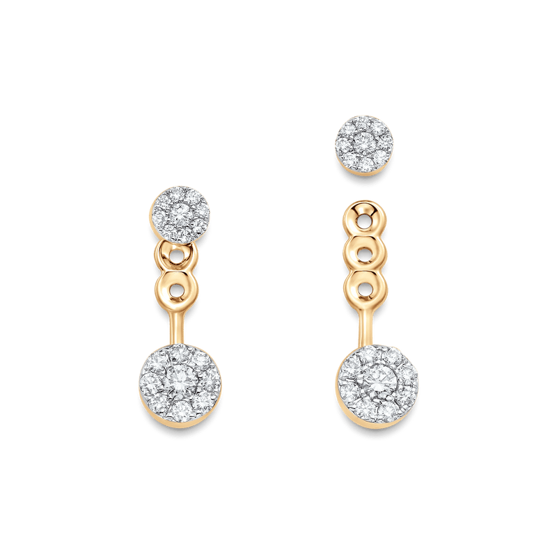 Diamond Circle Convertible Jacket Earrings – SouthMiamiJewelers