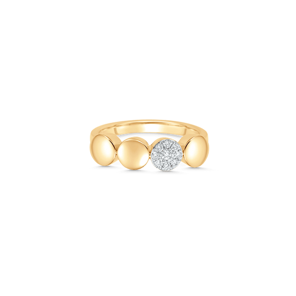 Muna Round Illusion Beaded Diamond Gypsy Ring - Sara Weinstock Fine Jewelry