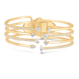 Purity Diamond Lined Cuff Bangle - Sara Weinstock Fine Jewelry