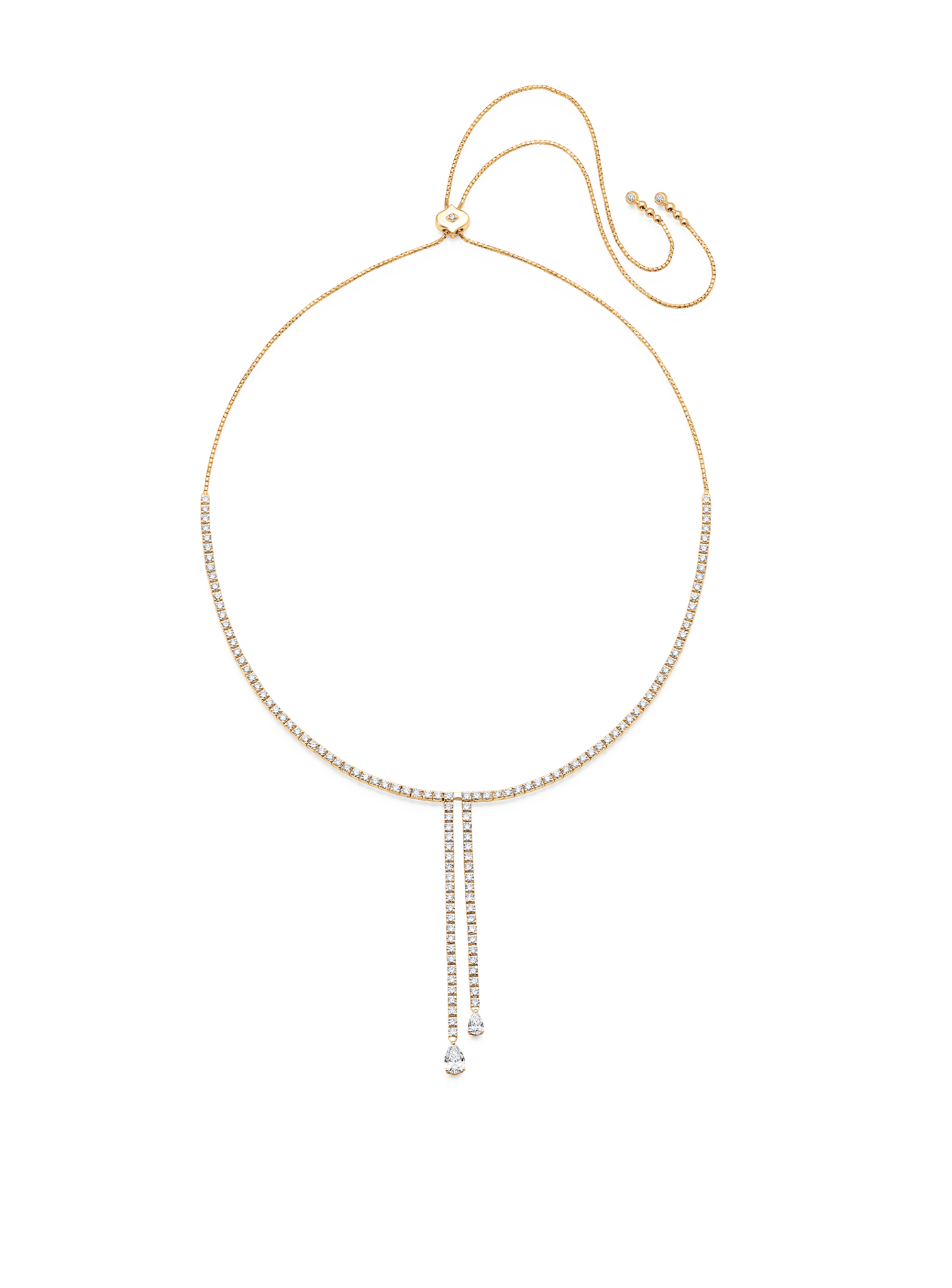 Purity Double Pear Diamond Bolo Necklace - Sara Weinstock Fine Jewelry