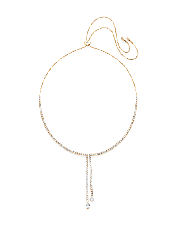 Purity Double Pear Diamond Bolo Necklace - Sara Weinstock Fine Jewelry