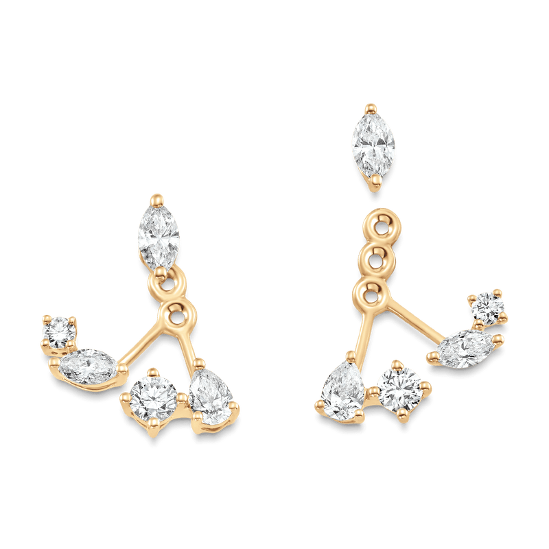 Purity Five Diamond Ear Jacket Earrings - Sara Weinstock Fine Jewelry