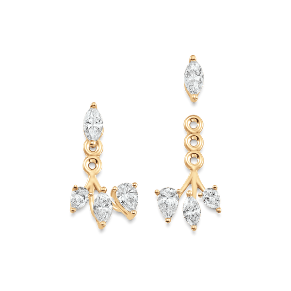 Purity Four Diamond Ear Jacket Earrings - Sara Weinstock Fine Jewelry
