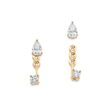 Purity Pear Round Diamond Ear Jacket - Sara Weinstock Fine Jewelry