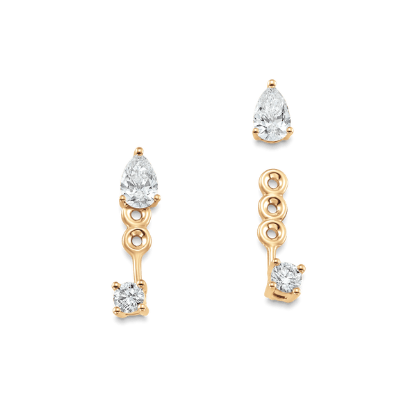 Purity Pear Round Diamond Ear Jacket - Sara Weinstock Fine Jewelry