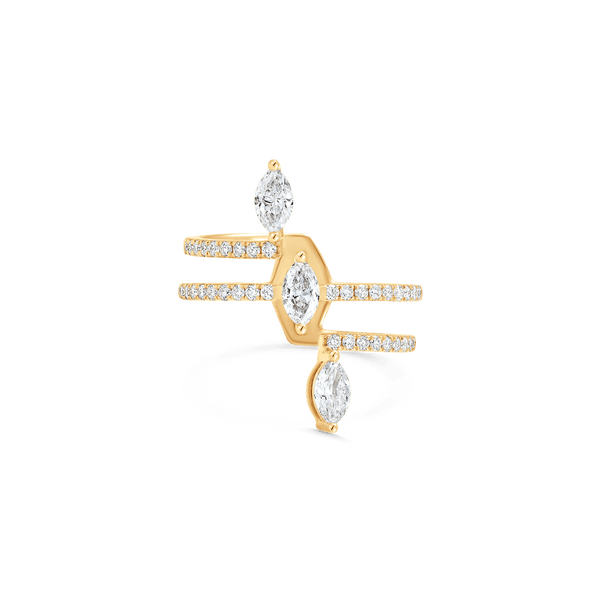 Purity Three Marquise Diamond Ring - Sara Weinstock Fine Jewelry