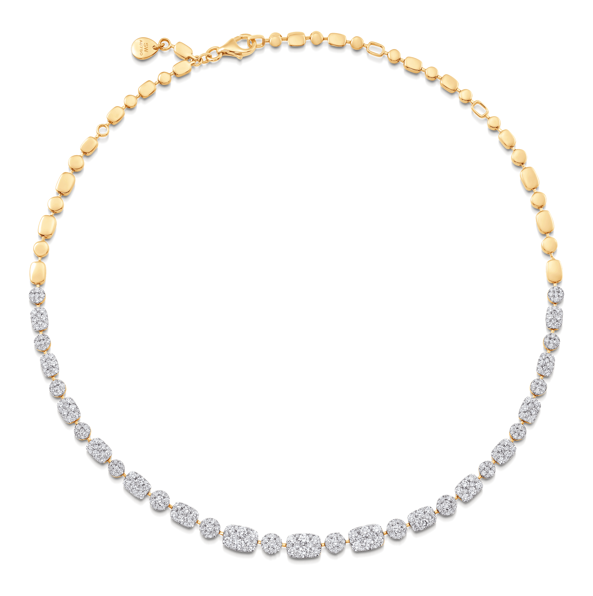 Reverie Cushion & Round Diamond Choker - Sara Weinstock Fine Jewelry