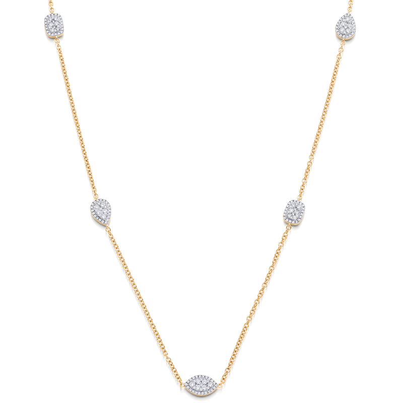 Reverie Diamond Cluster Necklace - Sara Weinstock Fine Jewelry