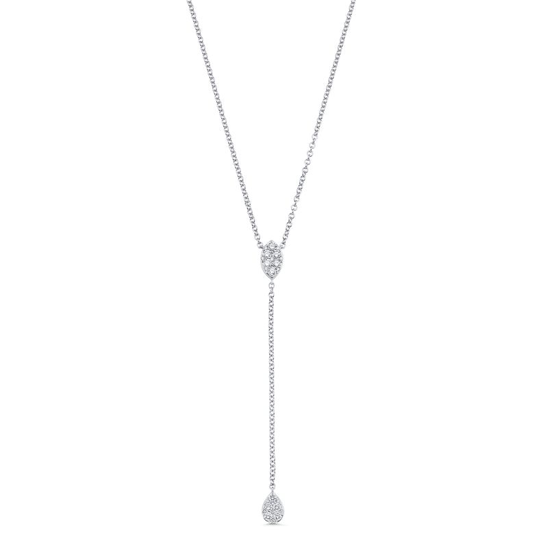 Reverie Marquise and Pear Diamond Drop Necklace - Sara Weinstock Fine Jewelry