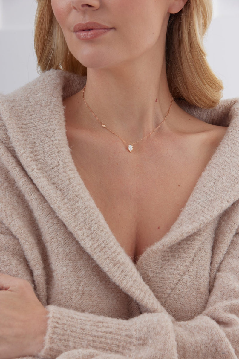 Reverie Marquise Diamond Cluster Necklace - Sara Weinstock Fine Jewelry