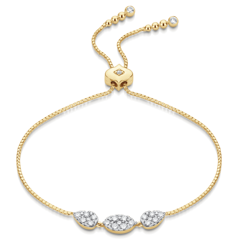 Reverie Marquise & Pear Diamond Bolo Bracelet - Sara Weinstock Fine Jewelry