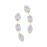 Reverie Multi Cluster Ear Crawler Earrings - Sara Weinstock Fine Jewelry