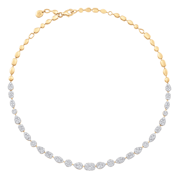 Reverie Multi Diamond Cluster Choker - Sara Weinstock Fine Jewelry