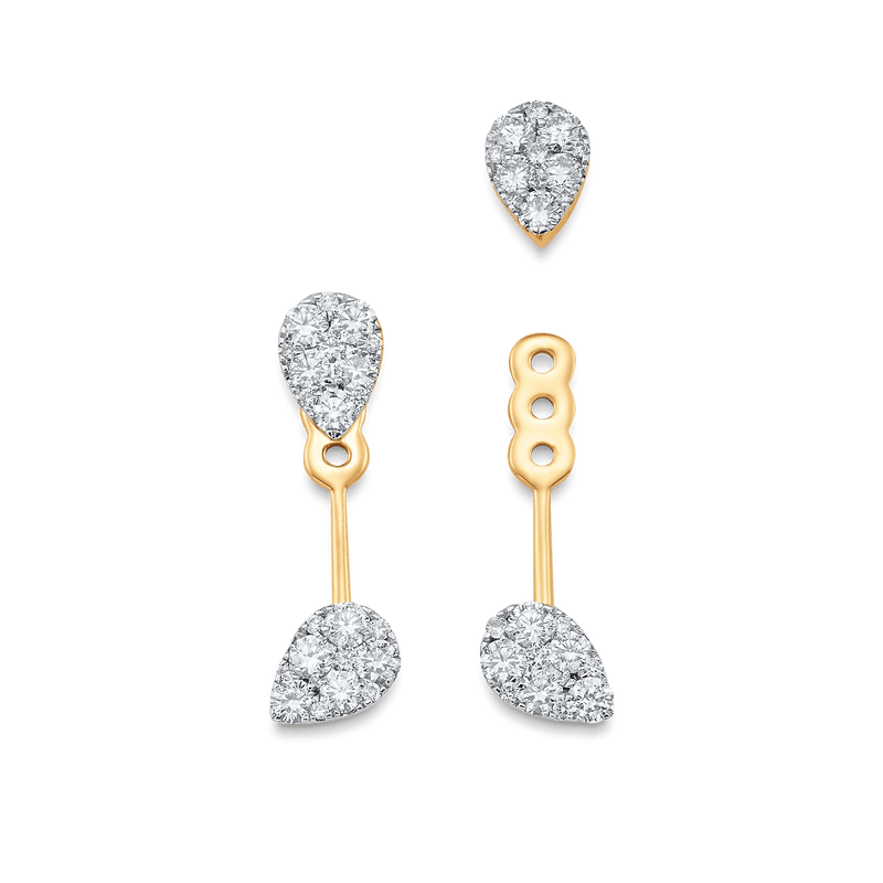 Reverie Pear Cluster Ear Jacket - Sara Weinstock Fine Jewelry