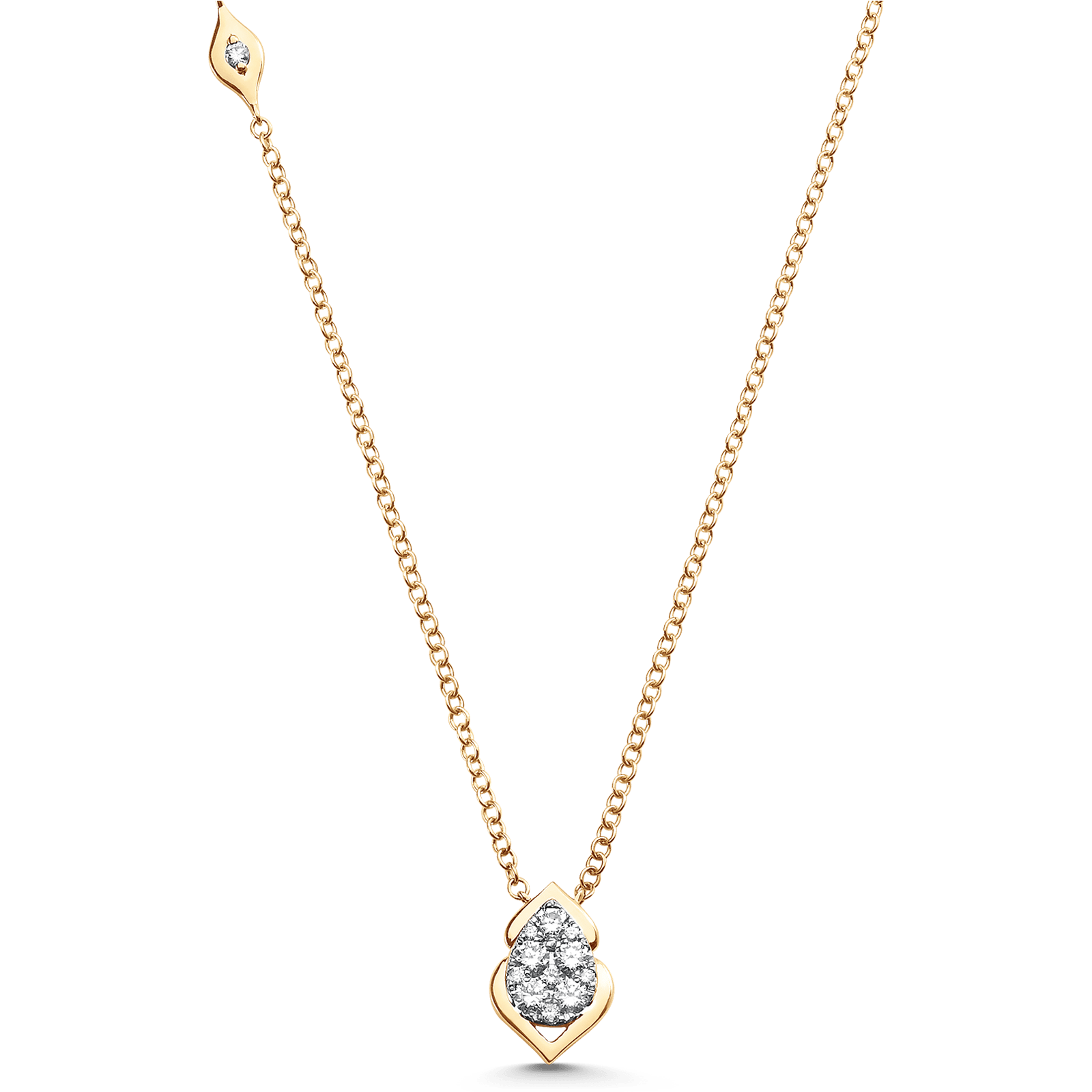 Reverie Pear Diamond Cluster Necklace - Sara Weinstock Fine Jewelry