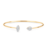 Reverie Pear & Marquise Diamond Cuff Bracelet - Sara Weinstock Fine Jewelry