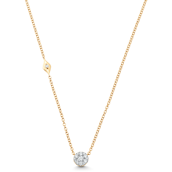 Reverie Round Diamond Cluster Necklace - Sara Weinstock Fine Jewelry