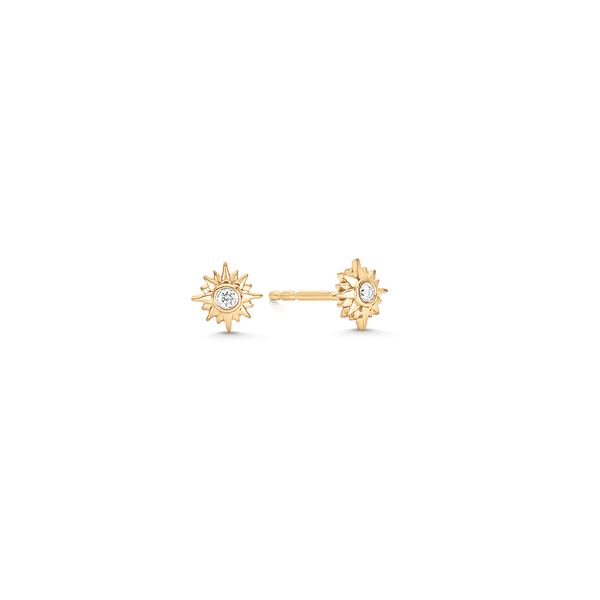 Small Starburst Diamond Stud Earrings - Sara Weinstock Fine Jewelry