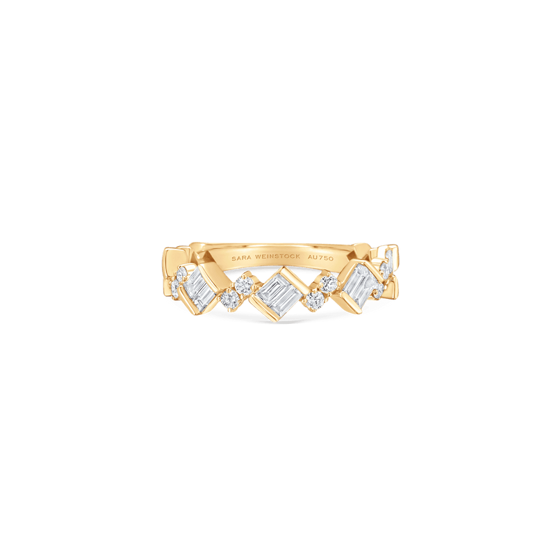 Taj Baguette Braided Partial Ring - Sara Weinstock Fine Jewelry
