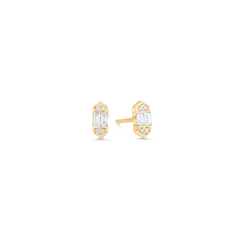 Taj Baguette Diamond Stud Earrings - Sara Weinstock Fine Jewelry