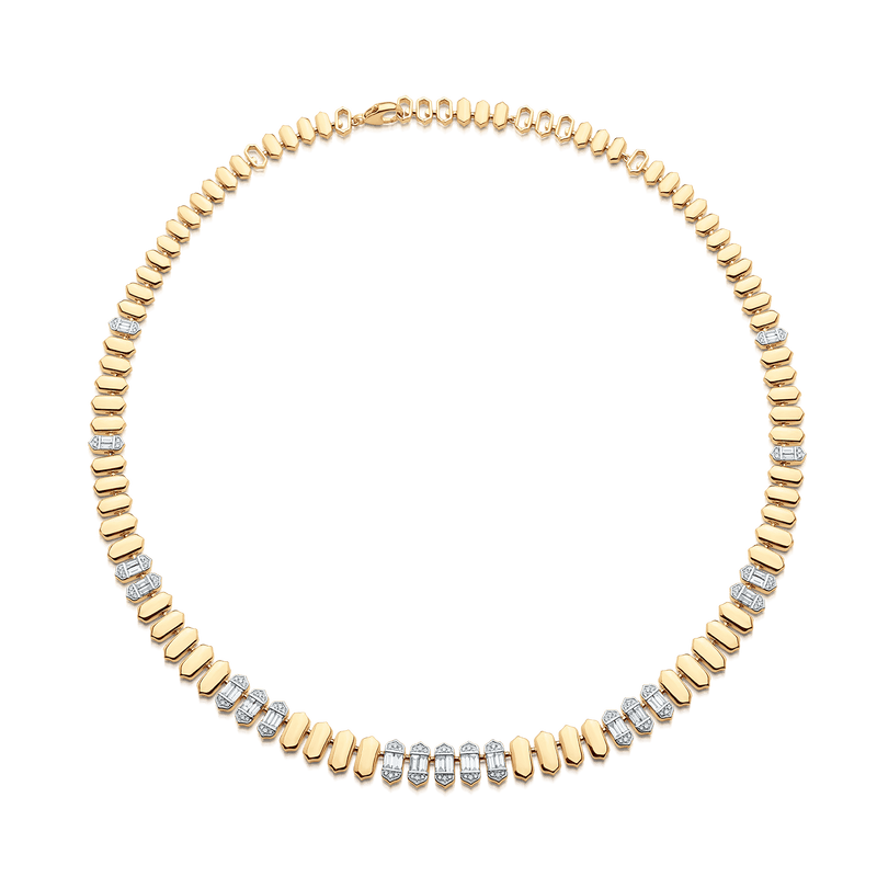 Taj Baguette Illusion Statement Necklace - Sara Weinstock Fine Jewelry