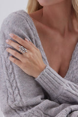 Taj Baguette Stacked Diamond Statement Ring - Sara Weinstock Fine Jewelry