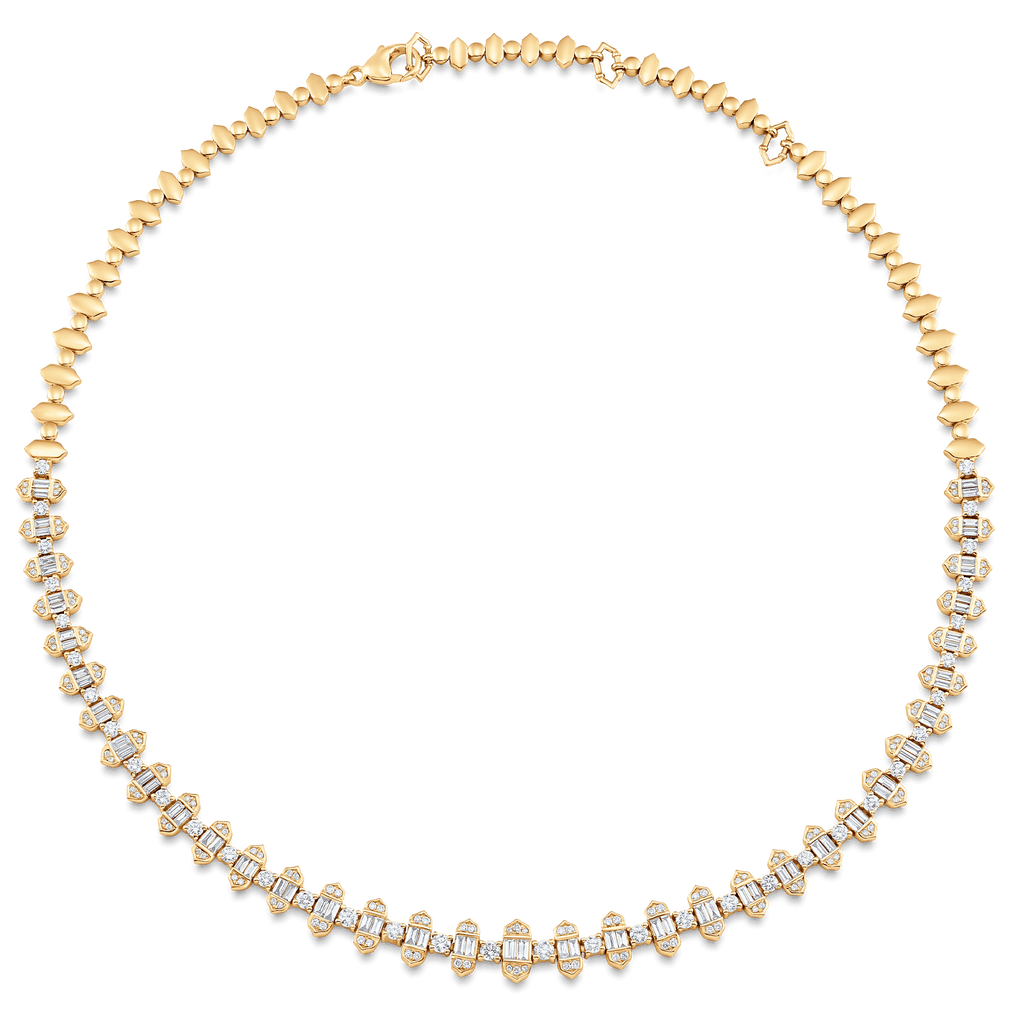 Taj Vertical Baguette Diamond Choker | Designer Fine Jewelry by Sara ...